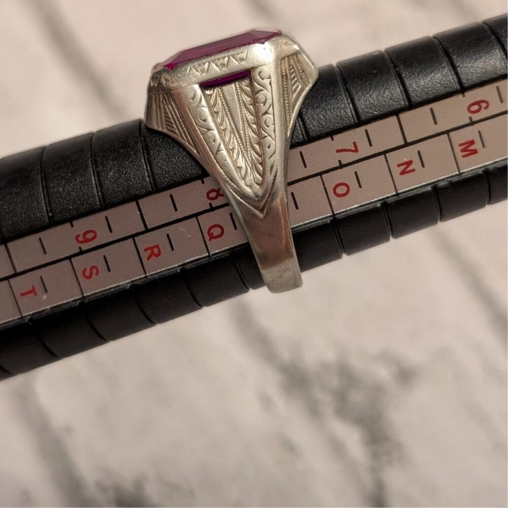 Ostby and Barton White Gold Ring with Markings OB10K - Picture 9 of 12